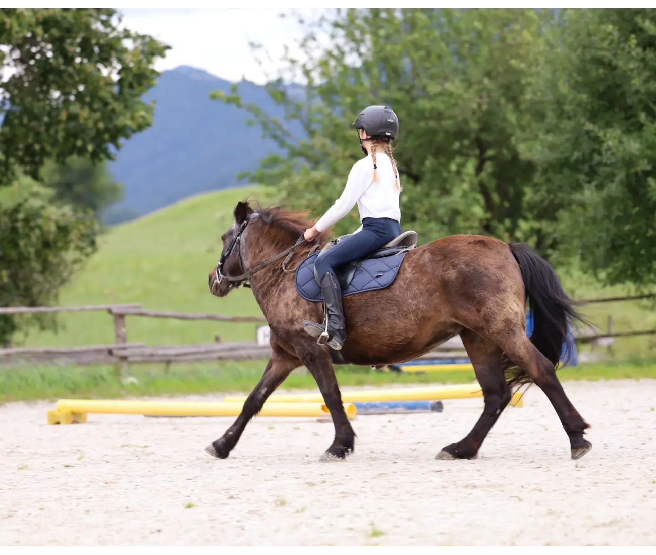 Geduldiges Pony-Training mit Begleitung