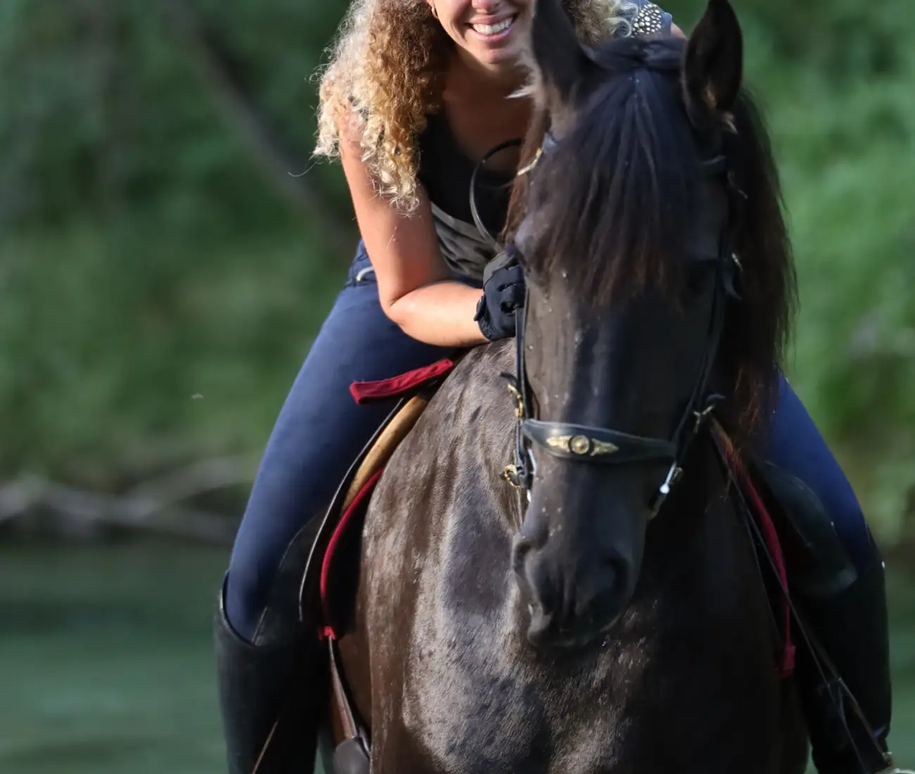 Reiten mit Freude am Fluss